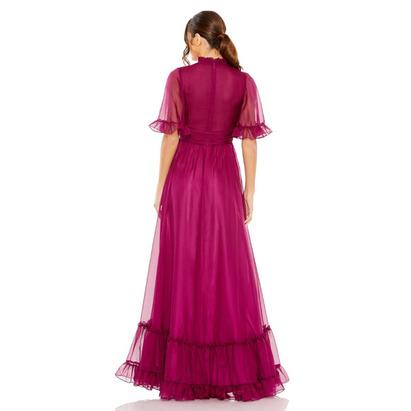 Mac Duggal Pink and Purple Maxi Dress - Picture 2 of 8